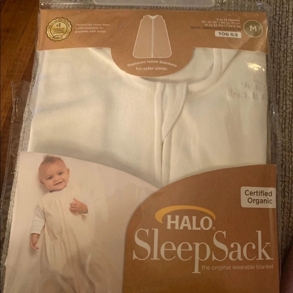 Halo Sleepsack Wearable Blanket 100% Organic Cotton - Cream M